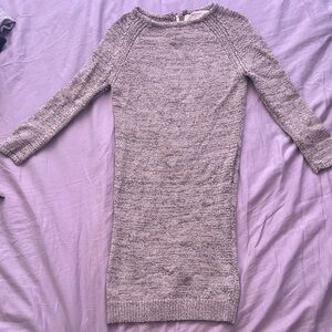 Elegant Gray Knit Dress